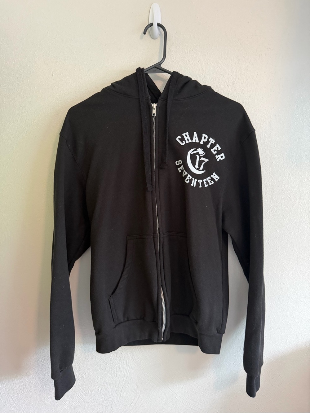 Chapter Seventeen Black Zip-Up Hoodie